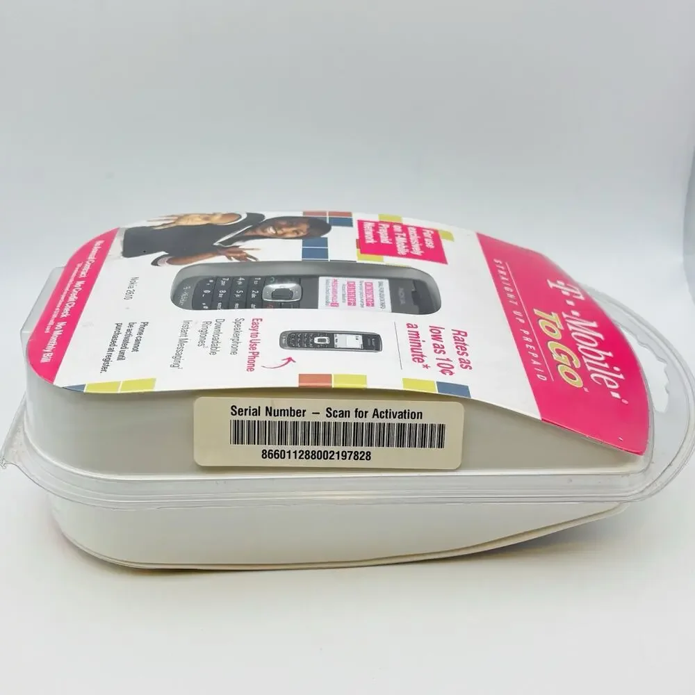 T-Mobile To Go Mobile Nokia 2610 Vintage Prepaid Phone / Brand New Sealed.